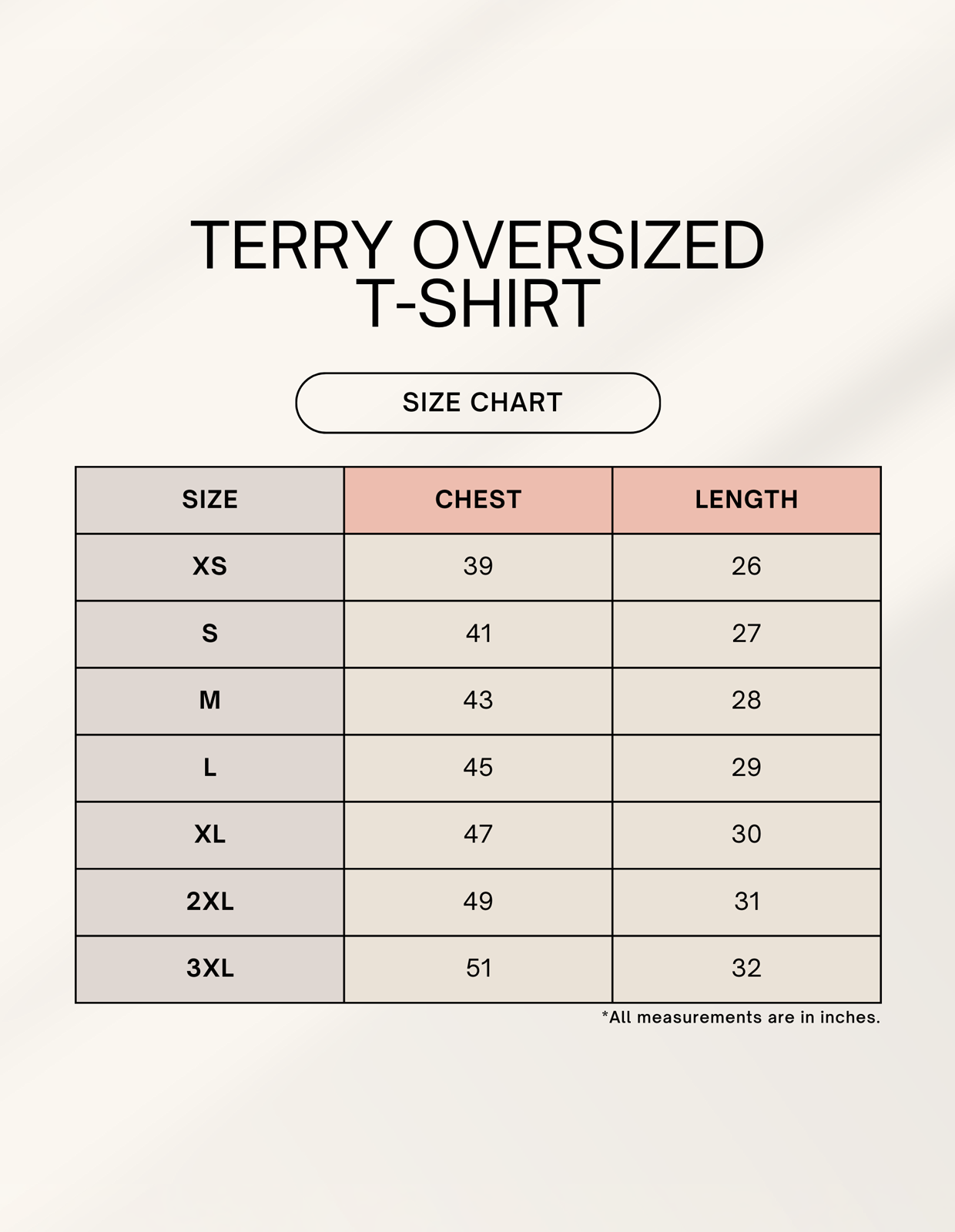 Unisex Terry Oversized Tee