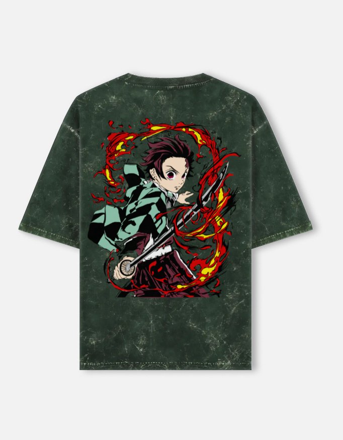 Unisex Acid Washed Oversized Tee